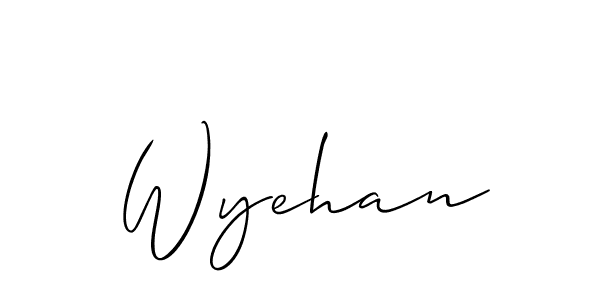 if you are searching for the best signature style for your name Wyehan. so please give up your signature search. here we have designed multiple signature styles  using Allison_Script. Wyehan signature style 2 images and pictures png