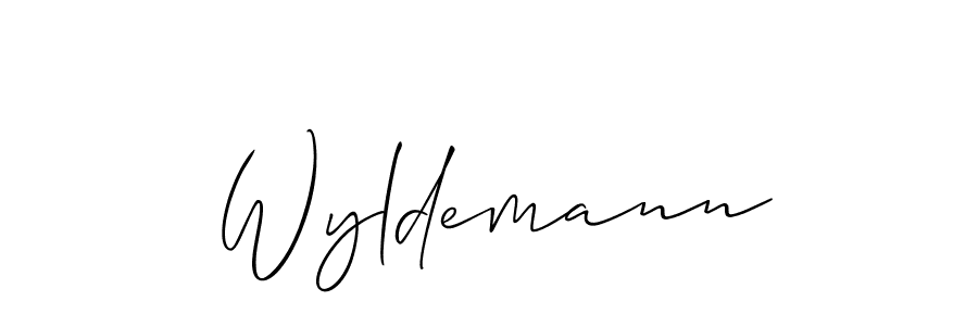You should practise on your own different ways (Allison_Script) to write your name (Wyldemann) in signature. don't let someone else do it for you. Wyldemann signature style 2 images and pictures png