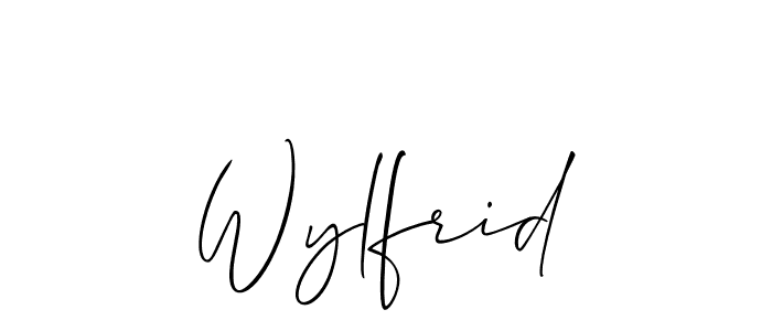 How to make Wylfrid signature? Allison_Script is a professional autograph style. Create handwritten signature for Wylfrid name. Wylfrid signature style 2 images and pictures png