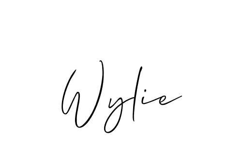 Design your own signature with our free online signature maker. With this signature software, you can create a handwritten (Allison_Script) signature for name Wylie. Wylie signature style 2 images and pictures png
