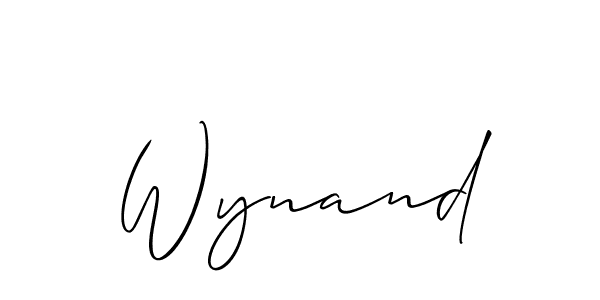 Create a beautiful signature design for name Wynand. With this signature (Allison_Script) fonts, you can make a handwritten signature for free. Wynand signature style 2 images and pictures png