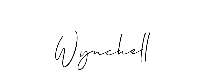 Use a signature maker to create a handwritten signature online. With this signature software, you can design (Allison_Script) your own signature for name Wynchell. Wynchell signature style 2 images and pictures png