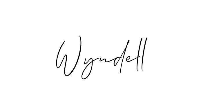 Create a beautiful signature design for name Wyndell. With this signature (Allison_Script) fonts, you can make a handwritten signature for free. Wyndell signature style 2 images and pictures png