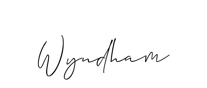 Design your own signature with our free online signature maker. With this signature software, you can create a handwritten (Allison_Script) signature for name Wyndham. Wyndham signature style 2 images and pictures png
