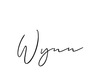 Make a beautiful signature design for name Wynn. With this signature (Allison_Script) style, you can create a handwritten signature for free. Wynn signature style 2 images and pictures png