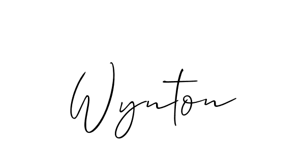 Wynton stylish signature style. Best Handwritten Sign (Allison_Script) for my name. Handwritten Signature Collection Ideas for my name Wynton. Wynton signature style 2 images and pictures png