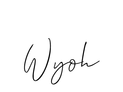 Create a beautiful signature design for name Wyoh. With this signature (Allison_Script) fonts, you can make a handwritten signature for free. Wyoh signature style 2 images and pictures png