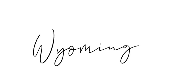 You should practise on your own different ways (Allison_Script) to write your name (Wyoming) in signature. don't let someone else do it for you. Wyoming signature style 2 images and pictures png