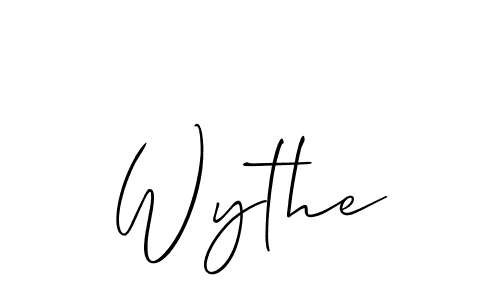 The best way (Allison_Script) to make a short signature is to pick only two or three words in your name. The name Wythe include a total of six letters. For converting this name. Wythe signature style 2 images and pictures png