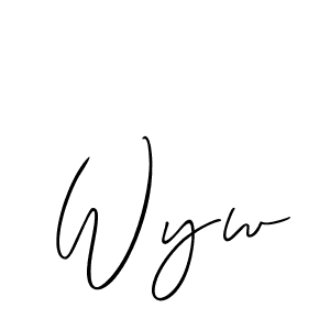 How to make Wyw name signature. Use Allison_Script style for creating short signs online. This is the latest handwritten sign. Wyw signature style 2 images and pictures png