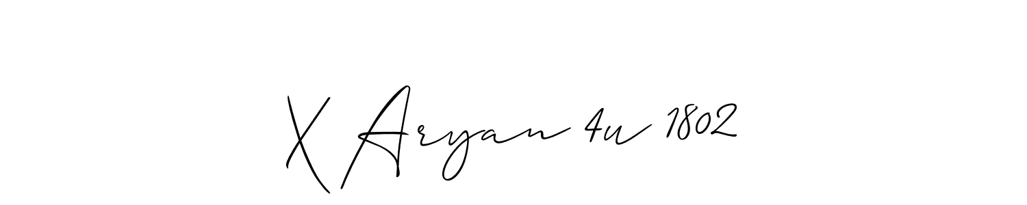 Use a signature maker to create a handwritten signature online. With this signature software, you can design (Allison_Script) your own signature for name X Aryan 4u 1802. X Aryan 4u 1802 signature style 2 images and pictures png