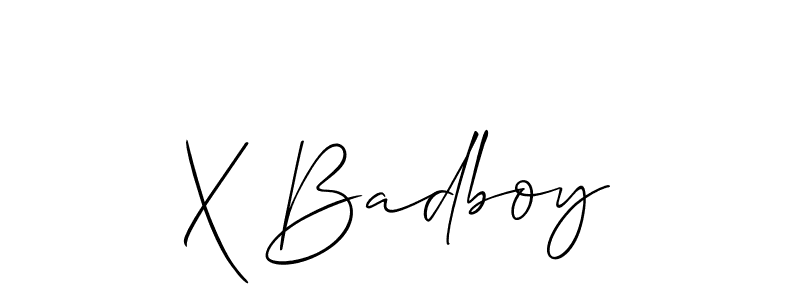 You should practise on your own different ways (Allison_Script) to write your name (X Badboy) in signature. don't let someone else do it for you. X Badboy signature style 2 images and pictures png