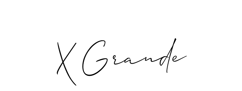 Also You can easily find your signature by using the search form. We will create X Grande name handwritten signature images for you free of cost using Allison_Script sign style. X Grande signature style 2 images and pictures png