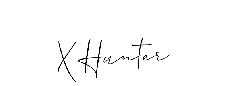 X Hunter stylish signature style. Best Handwritten Sign (Allison_Script) for my name. Handwritten Signature Collection Ideas for my name X Hunter. X Hunter signature style 2 images and pictures png