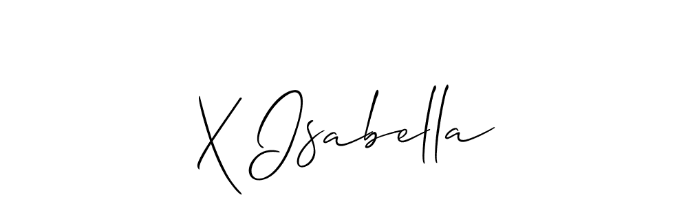 How to make X Isabella signature? Allison_Script is a professional autograph style. Create handwritten signature for X Isabella name. X Isabella signature style 2 images and pictures png