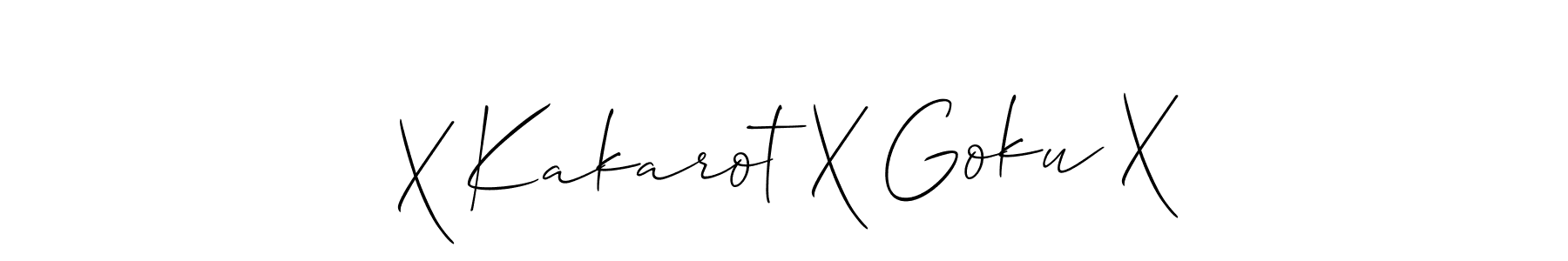 Also You can easily find your signature by using the search form. We will create X Kakarot X Goku X name handwritten signature images for you free of cost using Allison_Script sign style. X Kakarot X Goku X signature style 2 images and pictures png