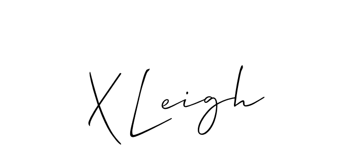 Use a signature maker to create a handwritten signature online. With this signature software, you can design (Allison_Script) your own signature for name X Leigh. X Leigh signature style 2 images and pictures png