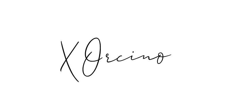 Best and Professional Signature Style for X Orcino. Allison_Script Best Signature Style Collection. X Orcino signature style 2 images and pictures png
