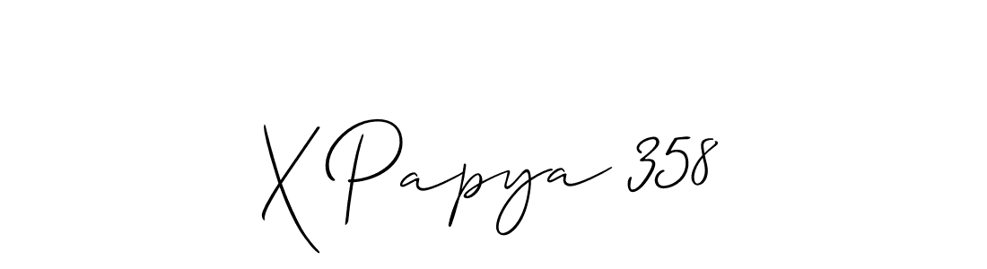 How to make X Papya 358 name signature. Use Allison_Script style for creating short signs online. This is the latest handwritten sign. X Papya 358 signature style 2 images and pictures png