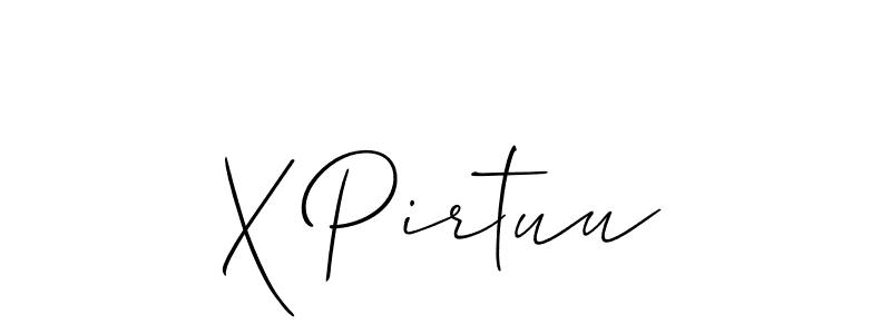 Make a beautiful signature design for name X Pirtuu. Use this online signature maker to create a handwritten signature for free. X Pirtuu signature style 2 images and pictures png