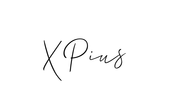 How to make X Pius name signature. Use Allison_Script style for creating short signs online. This is the latest handwritten sign. X Pius signature style 2 images and pictures png