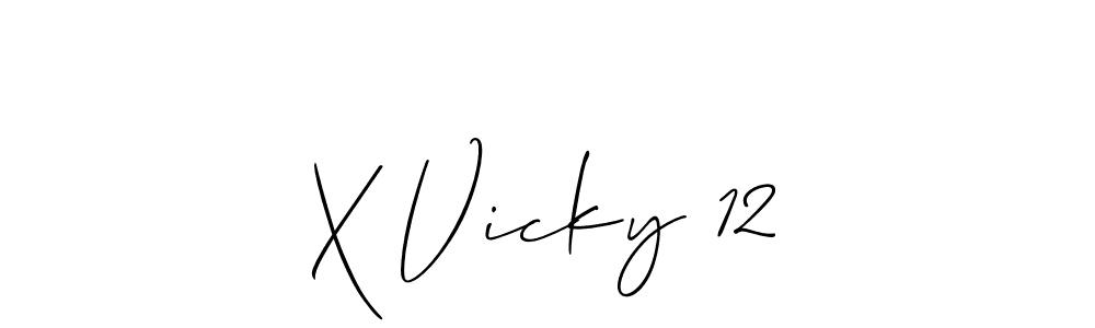 Make a beautiful signature design for name X Vicky 12. Use this online signature maker to create a handwritten signature for free. X Vicky 12 signature style 2 images and pictures png