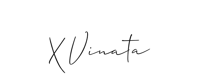 Similarly Allison_Script is the best handwritten signature design. Signature creator online .You can use it as an online autograph creator for name X Vinata. X Vinata signature style 2 images and pictures png