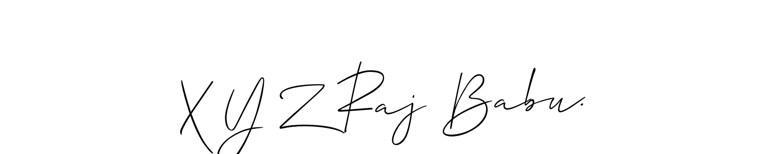 You should practise on your own different ways (Allison_Script) to write your name (X Y Z Raj Babu.) in signature. don't let someone else do it for you. X Y Z Raj Babu. signature style 2 images and pictures png