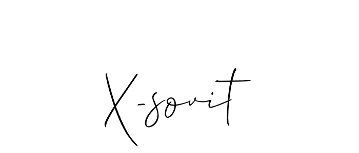 The best way (Allison_Script) to make a short signature is to pick only two or three words in your name. The name X-sovit include a total of six letters. For converting this name. X-sovit signature style 2 images and pictures png