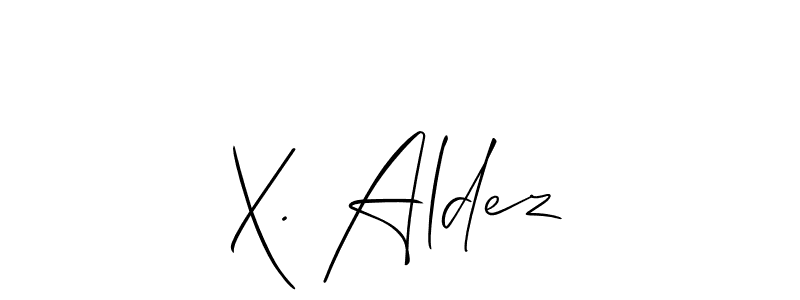 Best and Professional Signature Style for X. Aldez. Allison_Script Best Signature Style Collection. X. Aldez signature style 2 images and pictures png