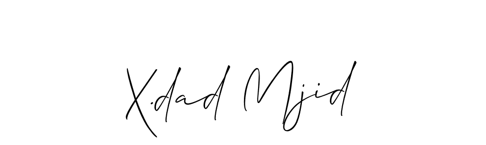 Make a beautiful signature design for name X.dad Mjid. With this signature (Allison_Script) style, you can create a handwritten signature for free. X.dad Mjid signature style 2 images and pictures png