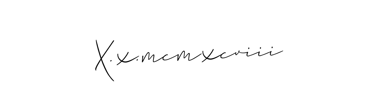 How to Draw X.x.mcmxcviii signature style? Allison_Script is a latest design signature styles for name X.x.mcmxcviii. X.x.mcmxcviii signature style 2 images and pictures png