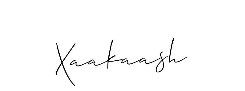 Xaakaash stylish signature style. Best Handwritten Sign (Allison_Script) for my name. Handwritten Signature Collection Ideas for my name Xaakaash. Xaakaash signature style 2 images and pictures png