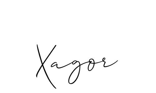 How to Draw Xagor signature style? Allison_Script is a latest design signature styles for name Xagor. Xagor signature style 2 images and pictures png