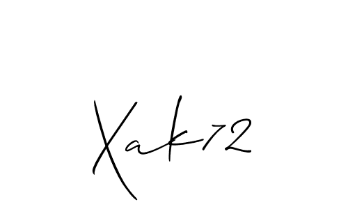 Also we have Xak72 name is the best signature style. Create professional handwritten signature collection using Allison_Script autograph style. Xak72 signature style 2 images and pictures png