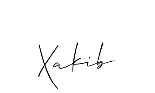 Xakib stylish signature style. Best Handwritten Sign (Allison_Script) for my name. Handwritten Signature Collection Ideas for my name Xakib. Xakib signature style 2 images and pictures png