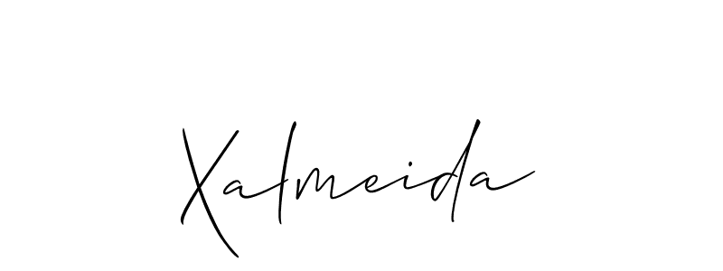 How to make Xalmeida name signature. Use Allison_Script style for creating short signs online. This is the latest handwritten sign. Xalmeida signature style 2 images and pictures png