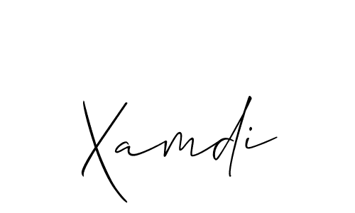 The best way (Allison_Script) to make a short signature is to pick only two or three words in your name. The name Xamdi include a total of six letters. For converting this name. Xamdi signature style 2 images and pictures png