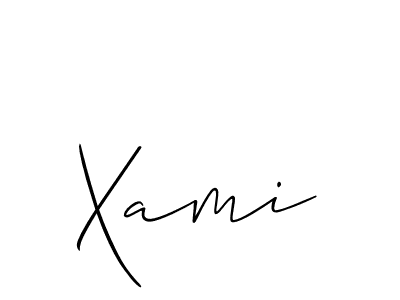 Use a signature maker to create a handwritten signature online. With this signature software, you can design (Allison_Script) your own signature for name Xami. Xami signature style 2 images and pictures png