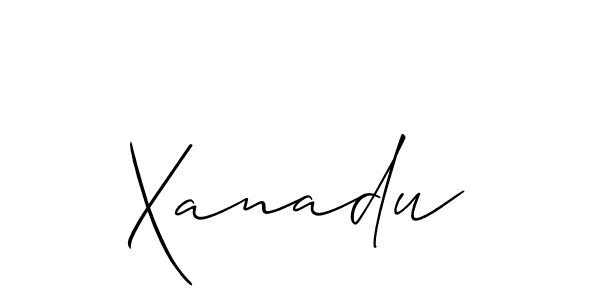 Allison_Script is a professional signature style that is perfect for those who want to add a touch of class to their signature. It is also a great choice for those who want to make their signature more unique. Get Xanadu name to fancy signature for free. Xanadu signature style 2 images and pictures png