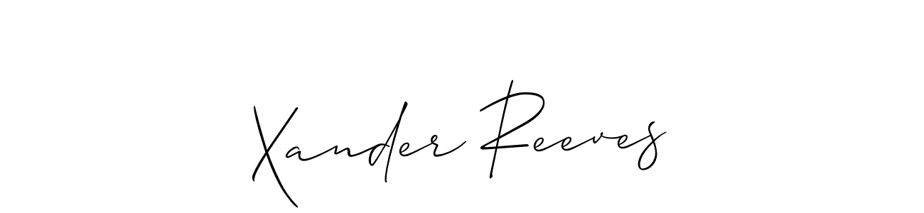 Also we have Xander Reeves name is the best signature style. Create professional handwritten signature collection using Allison_Script autograph style. Xander Reeves signature style 2 images and pictures png