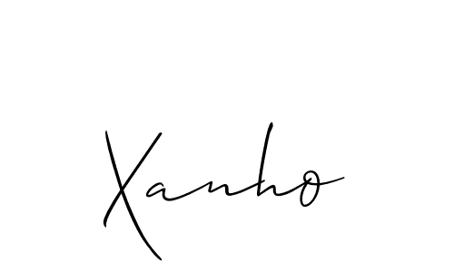 if you are searching for the best signature style for your name Xanho. so please give up your signature search. here we have designed multiple signature styles  using Allison_Script. Xanho signature style 2 images and pictures png