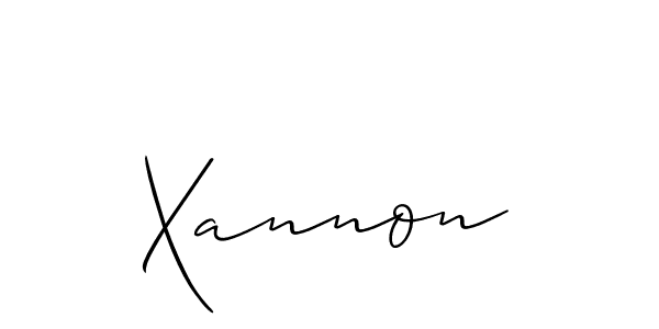 Best and Professional Signature Style for Xannon. Allison_Script Best Signature Style Collection. Xannon signature style 2 images and pictures png