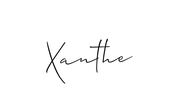 How to make Xanthe name signature. Use Allison_Script style for creating short signs online. This is the latest handwritten sign. Xanthe signature style 2 images and pictures png