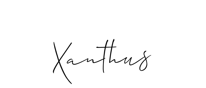 if you are searching for the best signature style for your name Xanthus. so please give up your signature search. here we have designed multiple signature styles  using Allison_Script. Xanthus signature style 2 images and pictures png