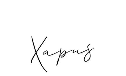Design your own signature with our free online signature maker. With this signature software, you can create a handwritten (Allison_Script) signature for name Xapns. Xapns signature style 2 images and pictures png