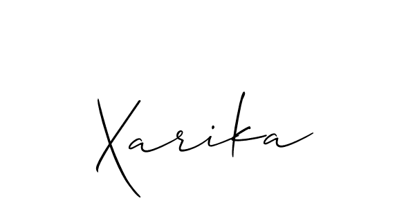 Make a beautiful signature design for name Xarika. With this signature (Allison_Script) style, you can create a handwritten signature for free. Xarika signature style 2 images and pictures png