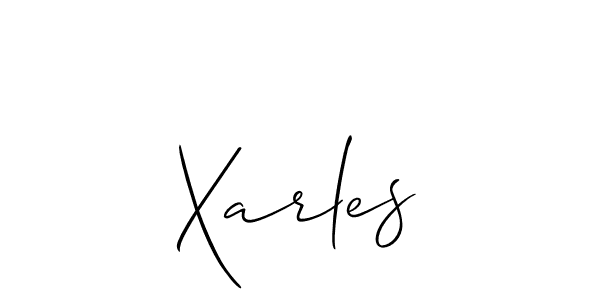It looks lik you need a new signature style for name Xarles. Design unique handwritten (Allison_Script) signature with our free signature maker in just a few clicks. Xarles signature style 2 images and pictures png