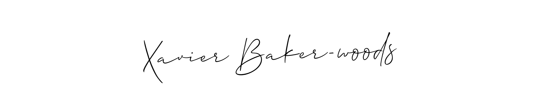 How to make Xavier Baker-woods name signature. Use Allison_Script style for creating short signs online. This is the latest handwritten sign. Xavier Baker-woods signature style 2 images and pictures png