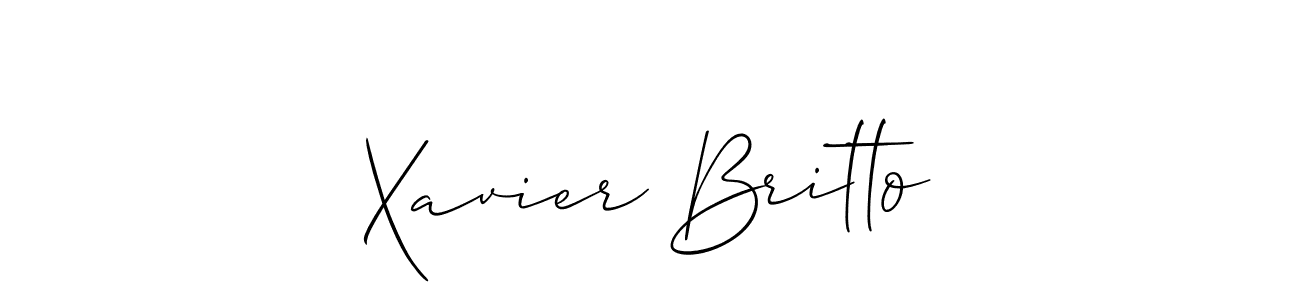 Similarly Allison_Script is the best handwritten signature design. Signature creator online .You can use it as an online autograph creator for name Xavier Britto. Xavier Britto signature style 2 images and pictures png